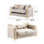 Moderne taupe 3 salon avec chaise rembourrée de mousse et coussins de dossier serrés