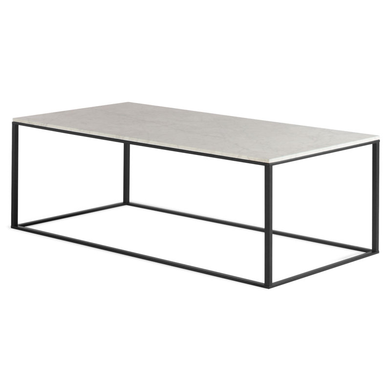Minimalista Coffee Table, Stainless Steel, 13" H x 60" W x 29" D