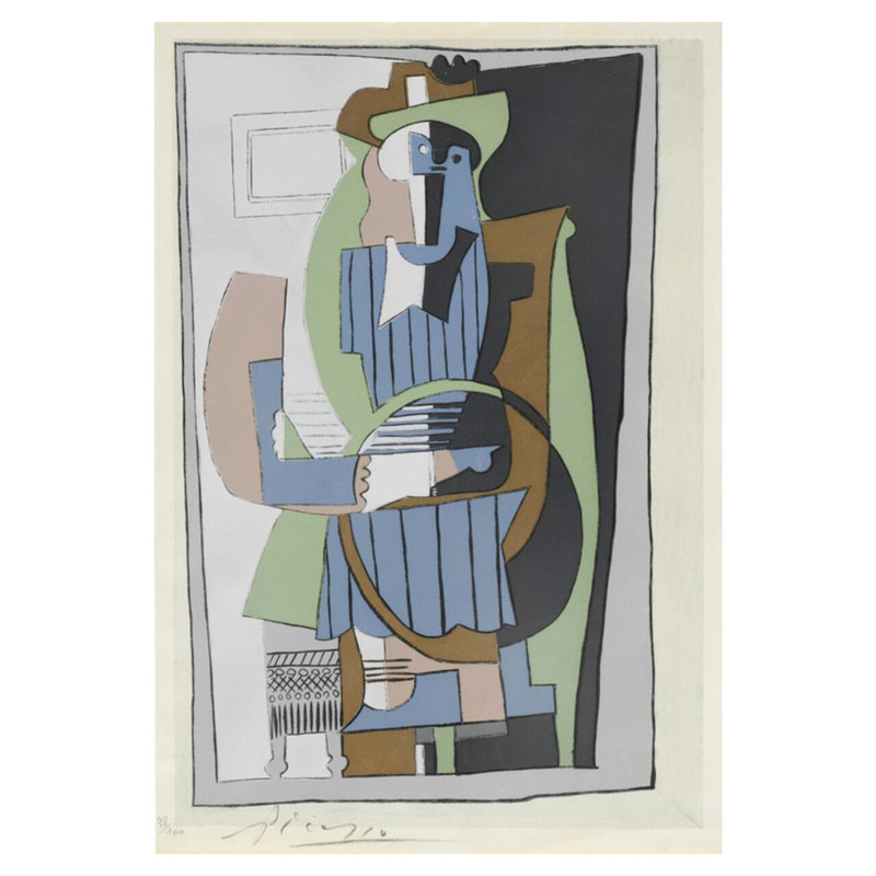 Sans titre (abstraction) par Pablo Picasso - Estampe numérique, H 40 po x l 32 po