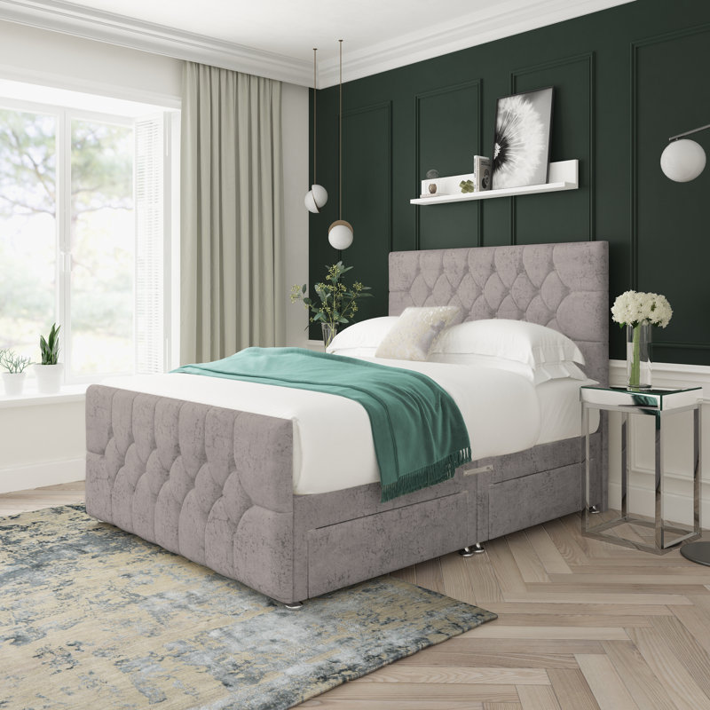 Divan Bed Base, Steel, 4 Drawers, Double (4'6)