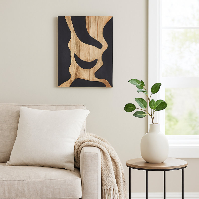 Wood Wall Art | Natural Finish, Abstract Pattern Wall Décor | 16x20 inches, Abstract5
