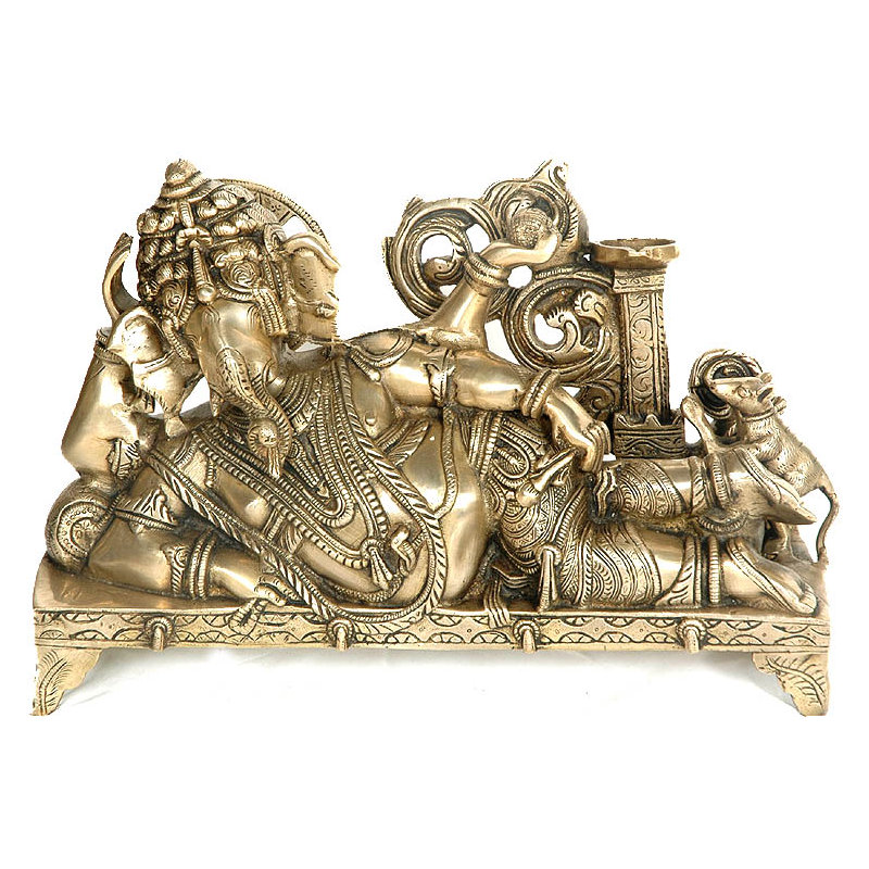 Ganesha inclinable avec lampe (Diya)