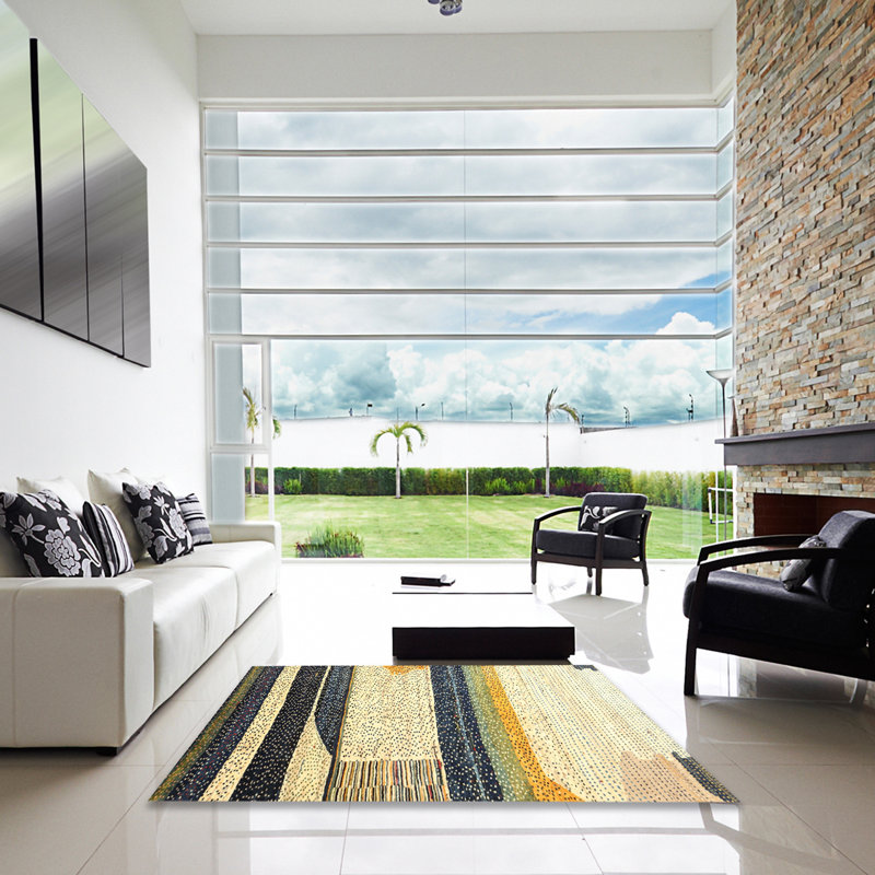 Warre Abstract Indoor Rug, Square 3'