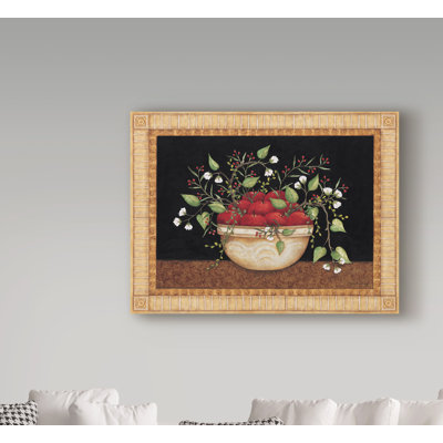 Dodgens 'Bowl of Apples' Acrylic Painting Print on Wrapped Canvas