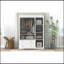 Armoire penderie à 3 tiroirs avec 2 tiroirs, blanc