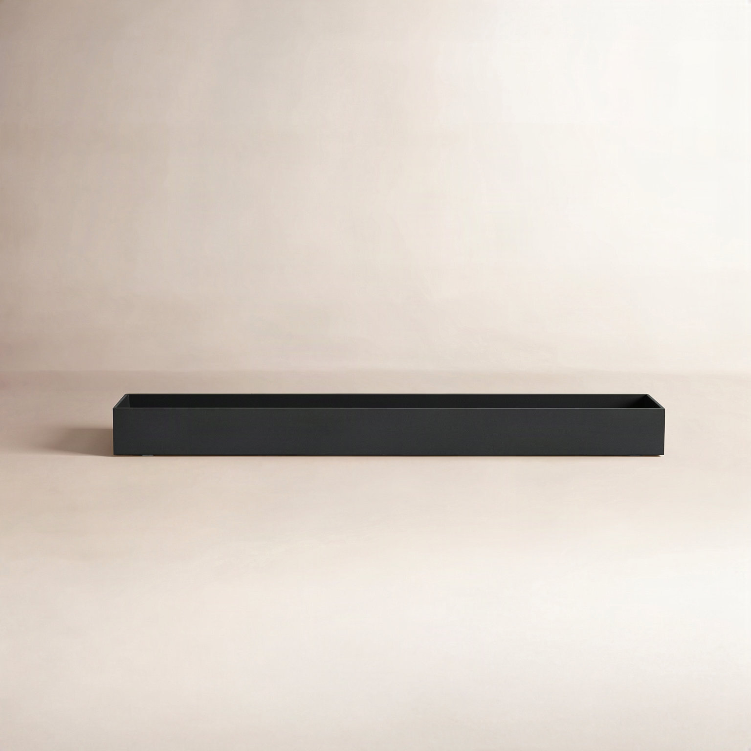 Geo Series Wall Planter, 3'' H x  32'' W x 3.5'' D, Black, 1