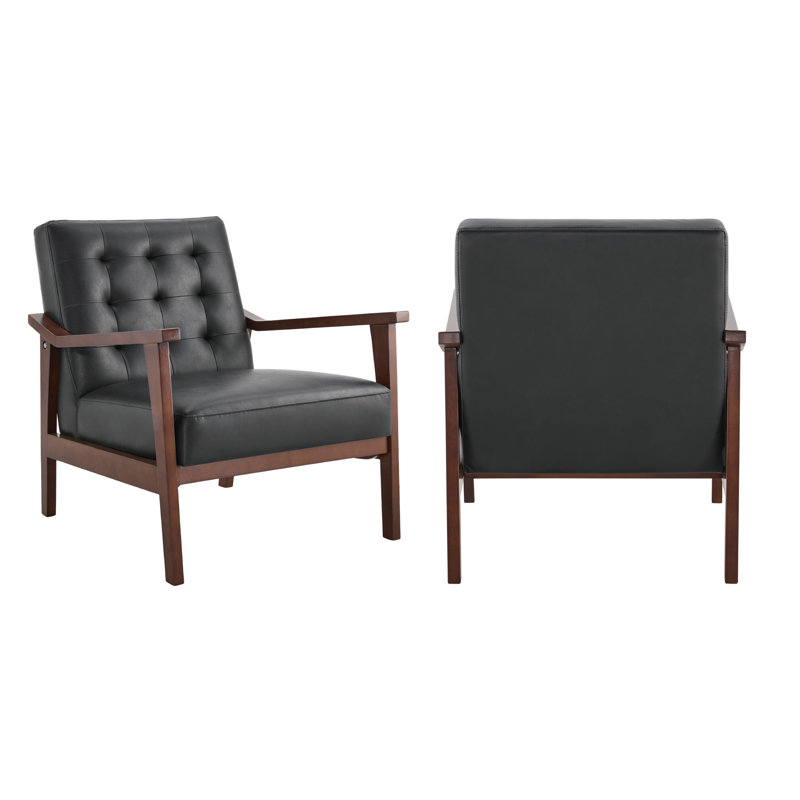 Fauteuil rembourré, Noir