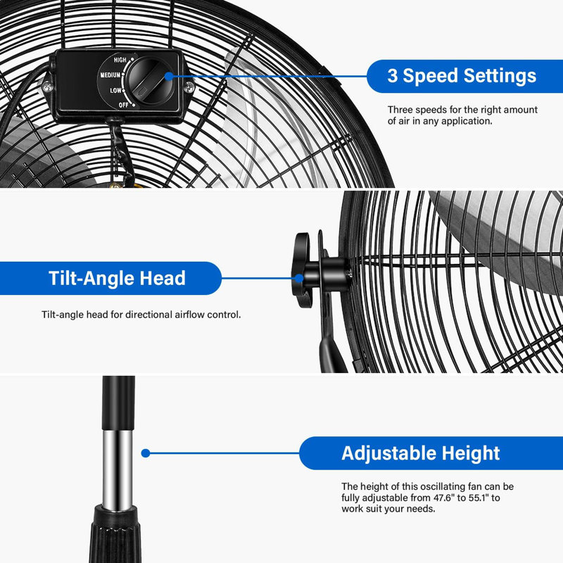 Ventilateur sur pied 47 po Simple Deluxe