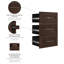 Ensemble de 3 tiroirs pour organisateur de garde-robe de 25 pouces, rangement fermé pour garde-robe