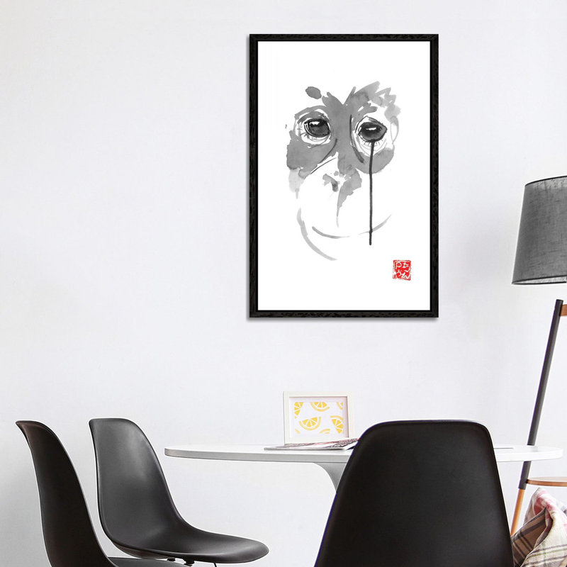 Borneo III by Péchane - Painting on Canvas, Black Framed, 152.5 cm H x 101.5 cm W