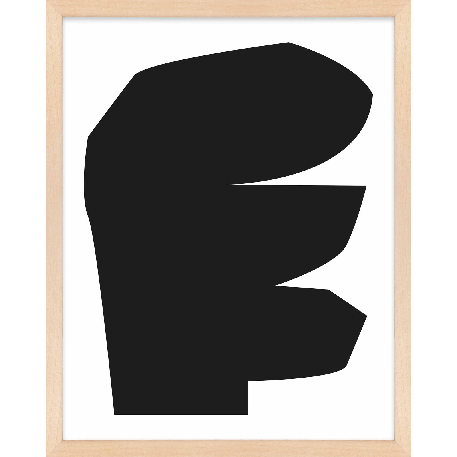 Study In Black 2 by Michael Kempen, Maple Framed, 50"H x 40"W x 1.25"D