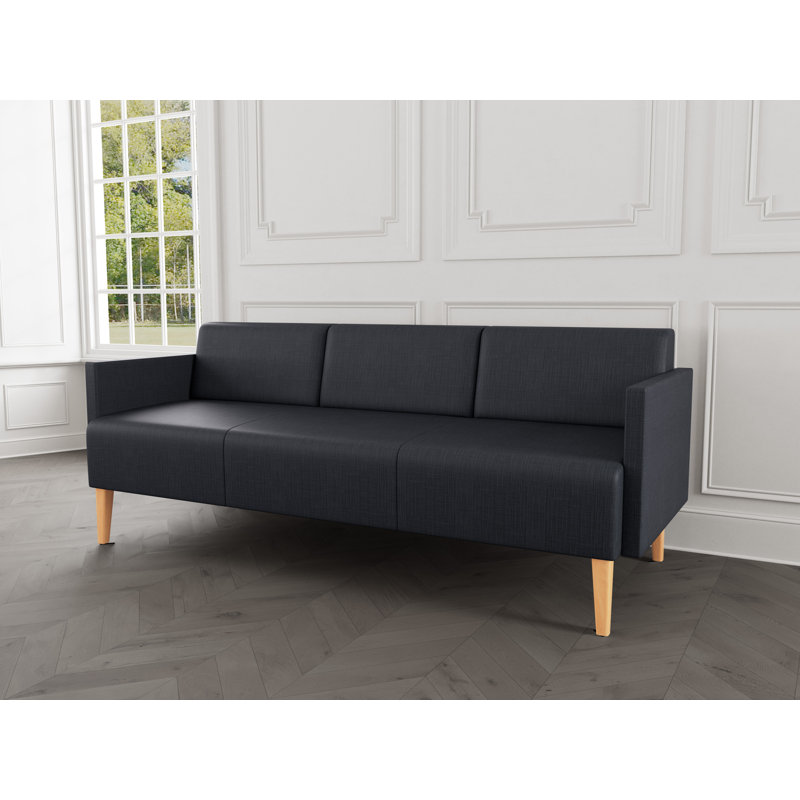 Luxe Lounge Reception Sofa, Plot Line Cauldron, Natural Wood
