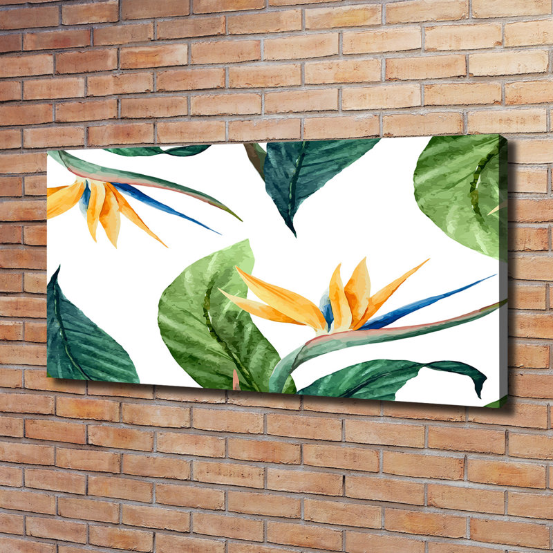 Tropical Flowers - Wrapped Canvas Print
