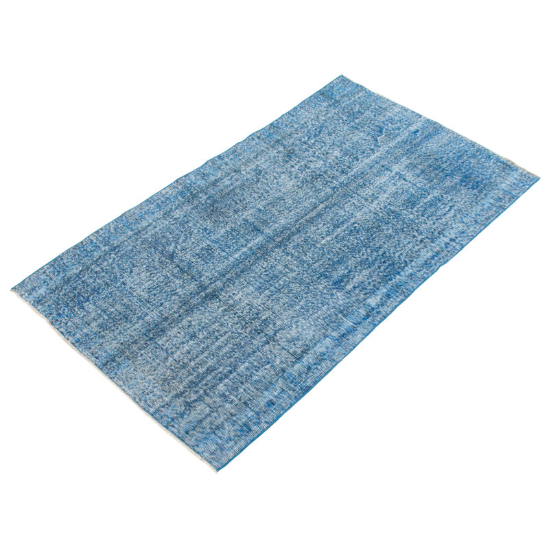 Tapis bleu foncé à transition de couleur 4 pi 7 po x 8 pi 0 po