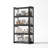 Modern Home Office 55" 4-Tier Transparent Display Cabinet Acrylic Flip Door Curio Cabinet Floor-Standing Showcase Bookshelf For Living Room Bedroom-109080836