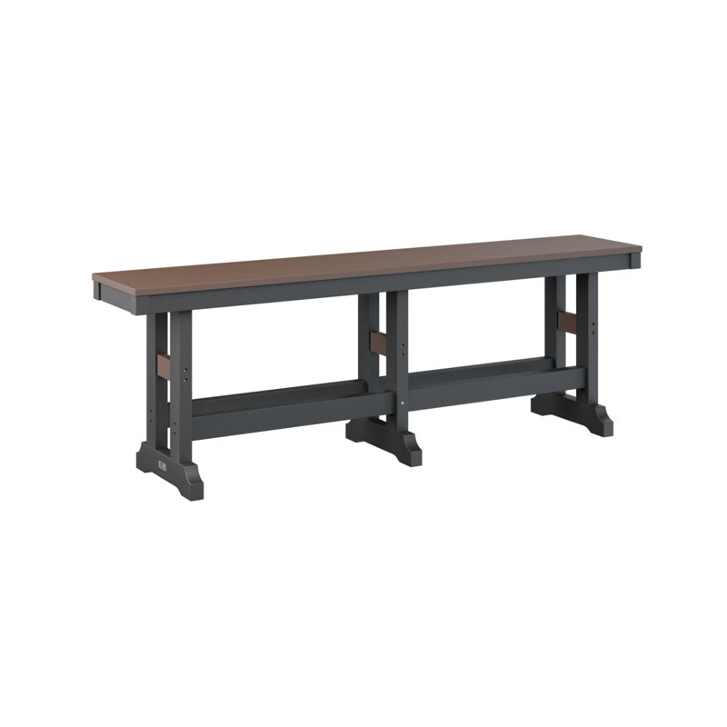 Banc de jardin berlinois 66 po Berlin, 23" H x 12.5" W x 66" D, Brun chocolat / Noir