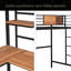 Lit mezzanine simple en métal avec bureau et tablette-1511715245