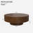 Handcrafted Burl Wood Round Coffee Table with Strudy Pedestal, Mid-Century Modern Solid Wood Coffee Table for Living Room-564966791-561136747
