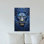 Élégante œuvre d'art animalière contemporaine - impression murale sur toile imprimée, 1P or encadré