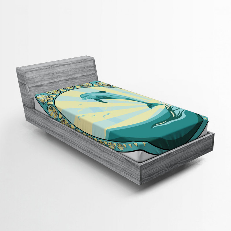 Dolphin Microfiber Fitted Sheet, Twin XL Fitted Sheet