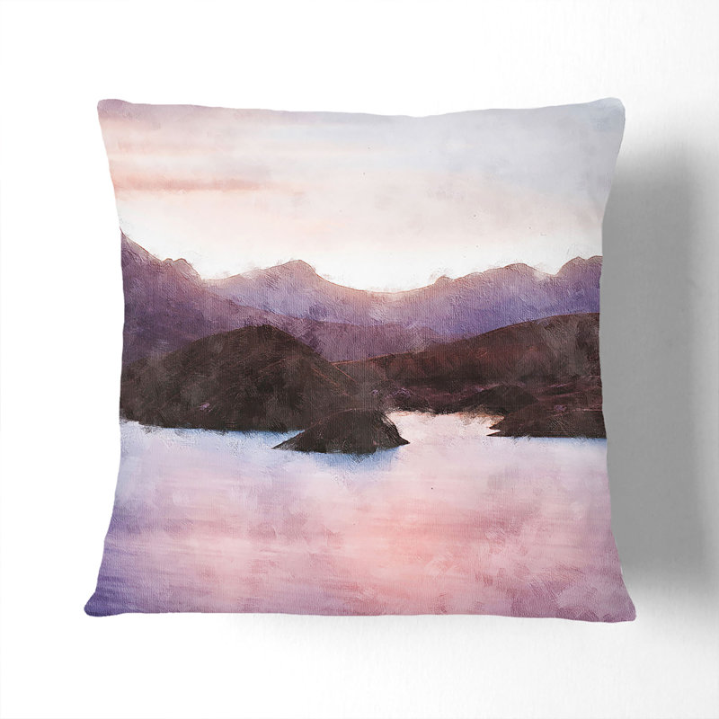 Calm Lake Cushion with Filling, 40cm H x 40cm W x 15cm D