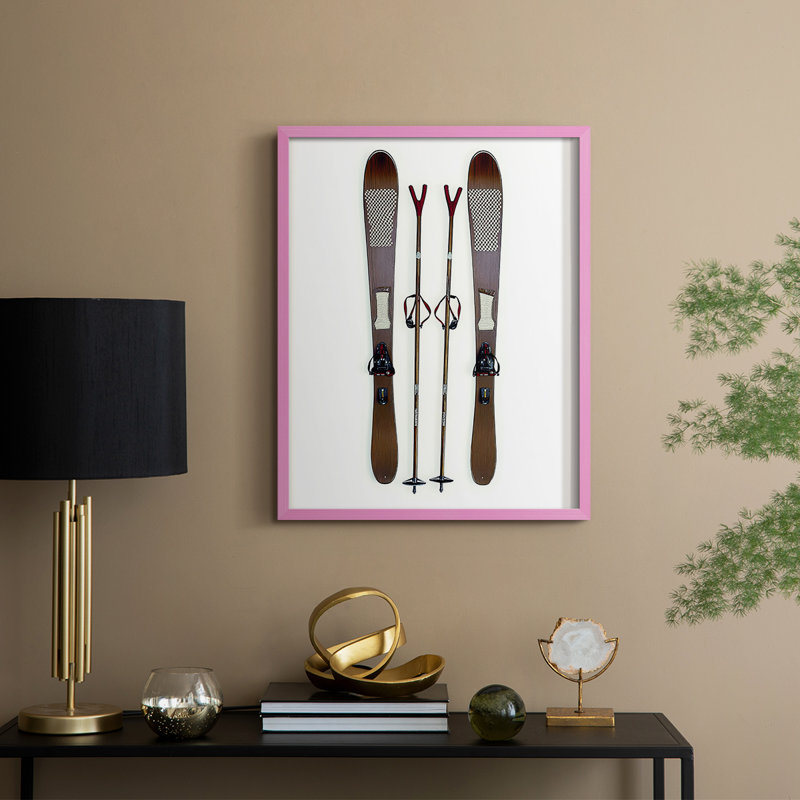 Reproduction encadrée - bois massif, Rose, H 11 po x l 9 po
