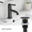 Drain escamotable de lavabo de salle de bain avec trop-plein-69464623