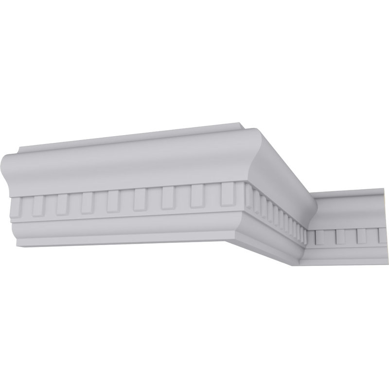 Swindon Dentil Primed Polyurethane Crown Moulding 94.5"