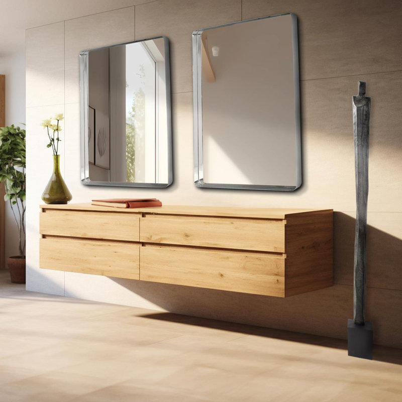 Miroir Steele, 40 po x 30 po , Poli