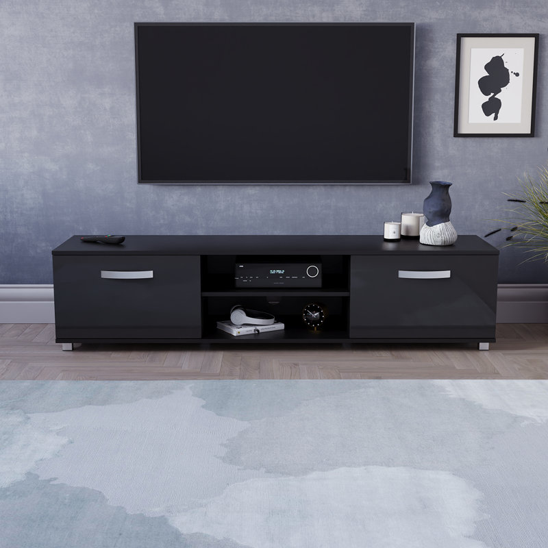 Muskoka TV Stand for TVs up to 70", Black, 38cm H x 160cm L x 40cm W