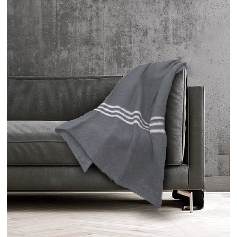 Plain Weave / Muslin Throw Blanket, Gray