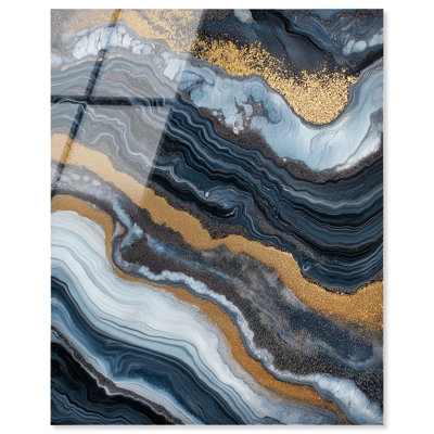 Acrylique Flow I, impression d'art géode acrylique par Art Remedy, prête à être accrochée