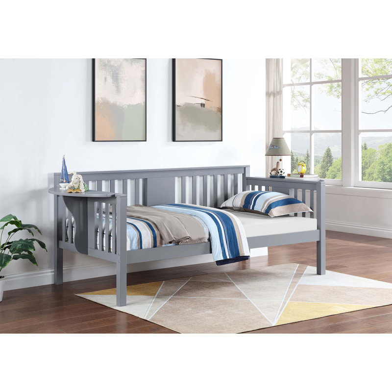 Albany Twin Daybed With Drop-Down Table, Gray
