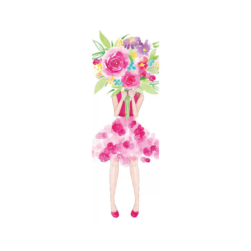 Flower Girl 1 Piece Wall Art on Canvas, 121.92 cm H x 40.64 cm W x 1.91 cm D, Wrapped Canvas