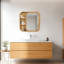 Armoire de rangement murale à miroir en bois 31,5 "X 23,82" avec tablettes de rangement
