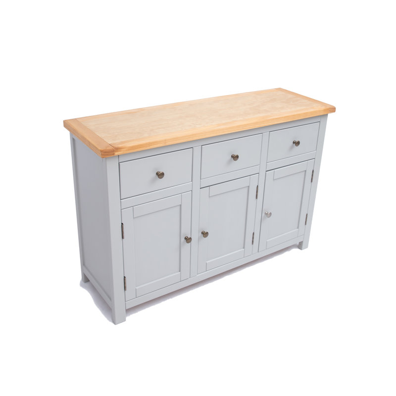 Mellor 120cm Sideboard, Light Grey/Bronze