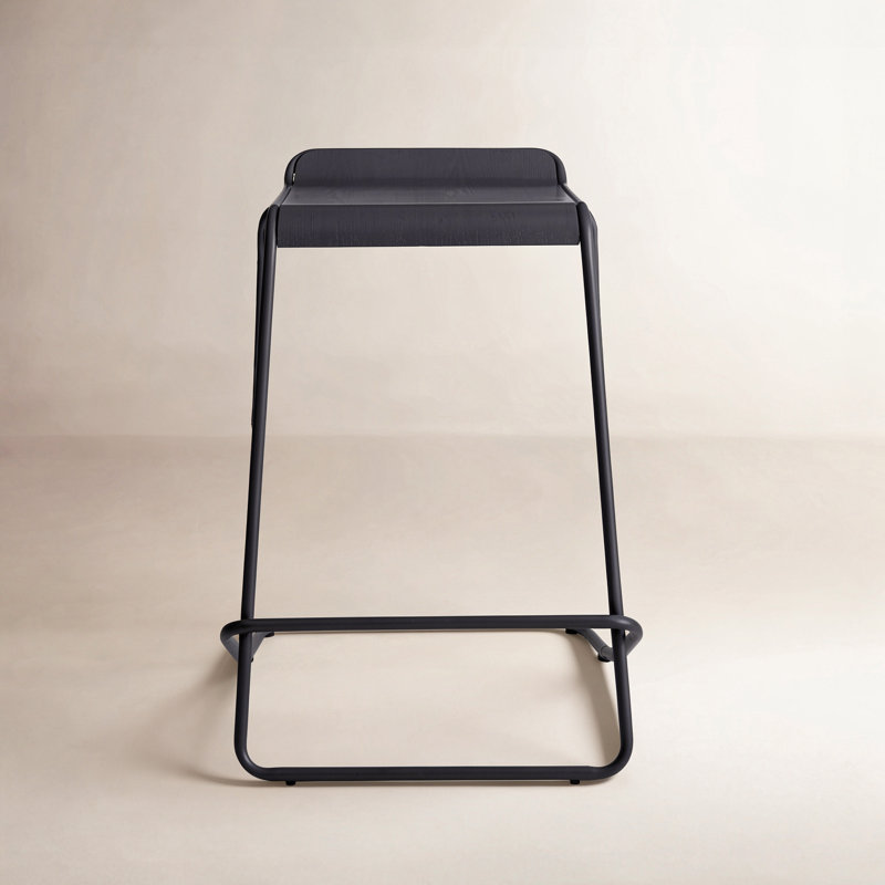 Ready Counter Stool with Metal Frame, Black, Counter Stool (25" Seat Height)
