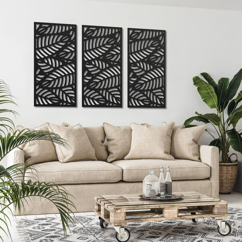 2 ft. x 4 ft. Black Polypropylene Decorative Screen Panel