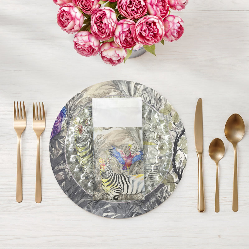 Arcadia Zebra Cotton Sateen Dinner Napkins