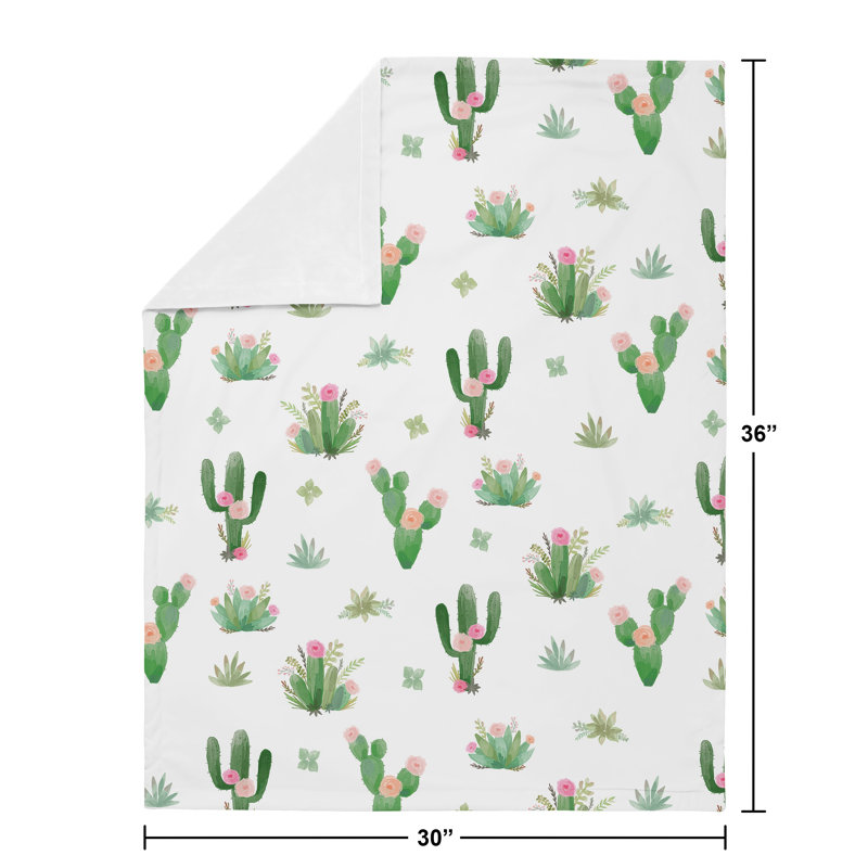 Cactus Floral Security Baby Blanket