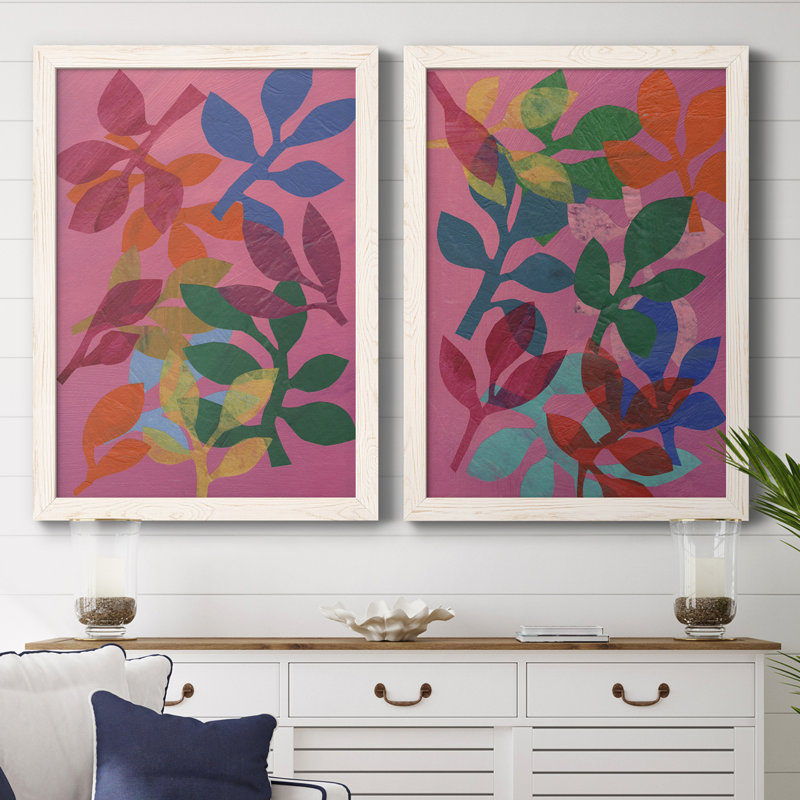 Toile encadrée de qualité supérieure Vivid Stems III - prête à être accrochée, H 43,5 po x l 31,5 po x P 1 po
