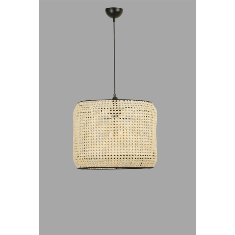 Bernadetta 1 - Light Drum Pendant, 70cm H x 35cm W x 35cm D, Beige