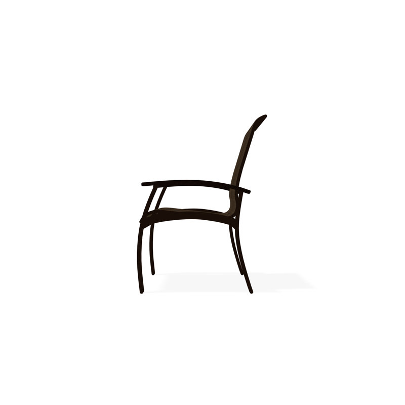 Belle Isle Outdoor Dining Chair, Bark, Kona