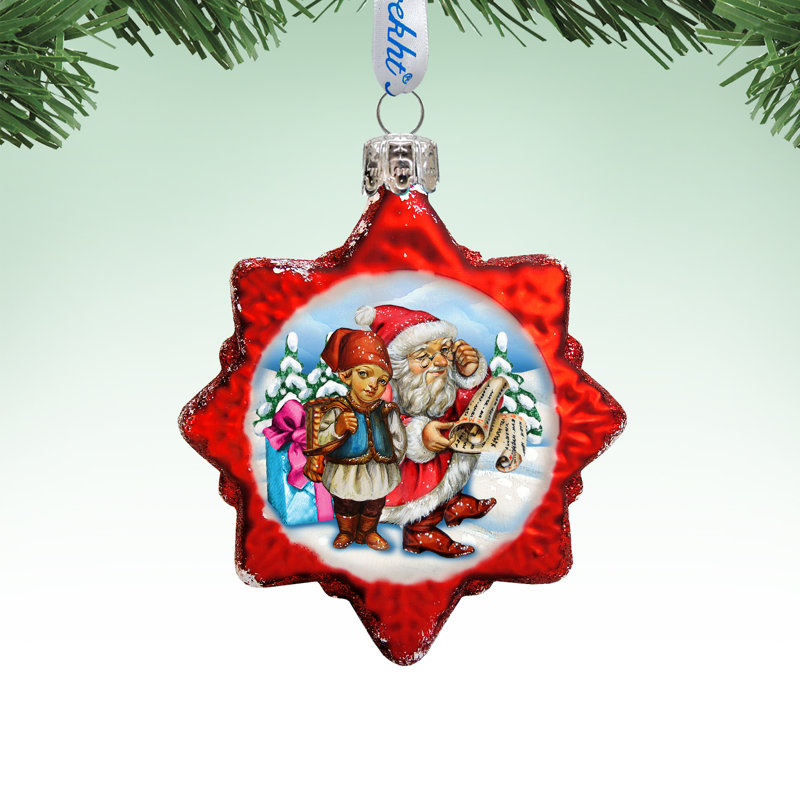 Ornement de verre de noël