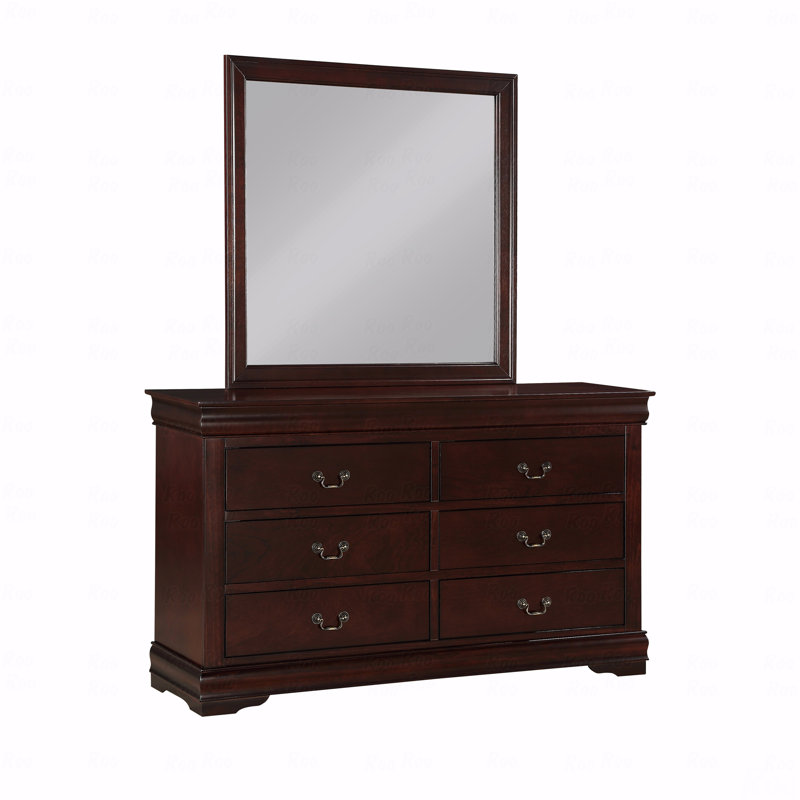 Commode Louis Philip de 1 tiroir à finition cerise à six tiroirs