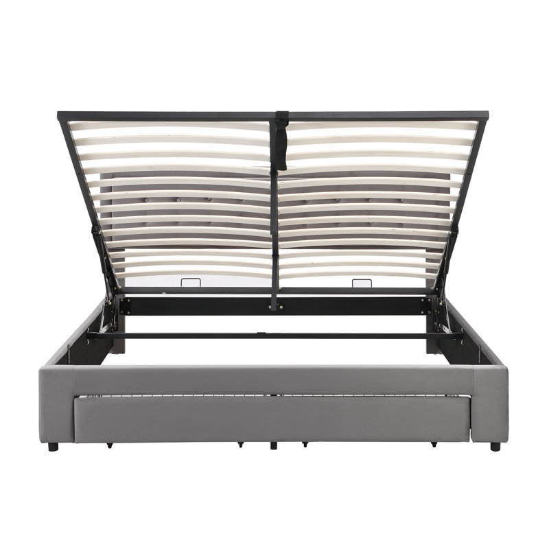 Bed, Kingsize (5'), Grey