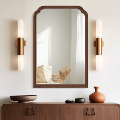 Solid Wood Wall Mirror for Bathroom or Bedroom