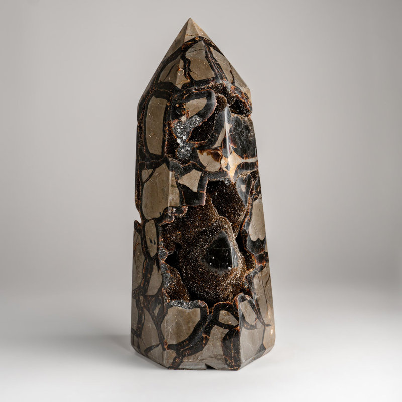 Septarian Druzy Sculpture, 13" H x 5" W x 5" D