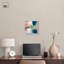 Décoration murale de bureau à quadrillage couleur par Art Remedy, cadre blanc, 12 x 12-82756164-82756542