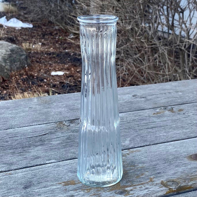 Ribbed Cylinder Bud Vase